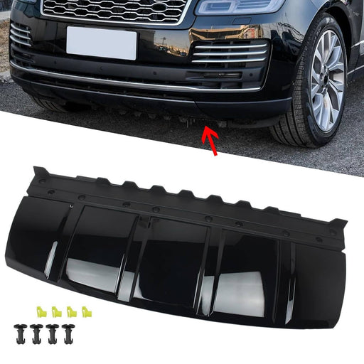DURAFORCE LR117512 Front Bumper Skid Plate Trim Black for Land Rover Range Rover 2018-2020