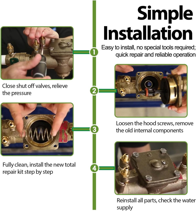 0887794 009M2 Reduced Pressure Zone Total Repair Kit for Watts 1-1/4" 1-1/2