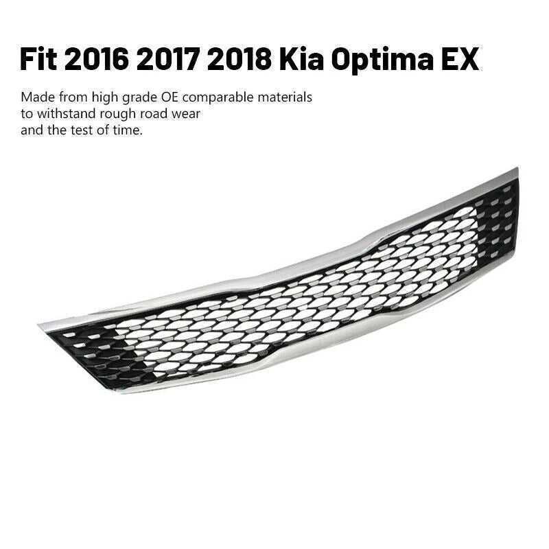 DURAFORCE Front Bumper Grille Bracket Molding Trim 6PCS for 2016-2018 for Kia Optima EX