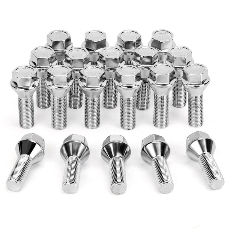 M12x1.25 Wheel Lug Nuts for Jeep Cherokee Compass Dodge Dart Chrysler 200 20Pcs