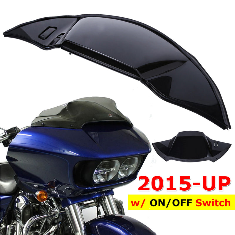 Vivid Black Top Air Duct Piece Cover Fairing for Harley Road Glide 2015 UP