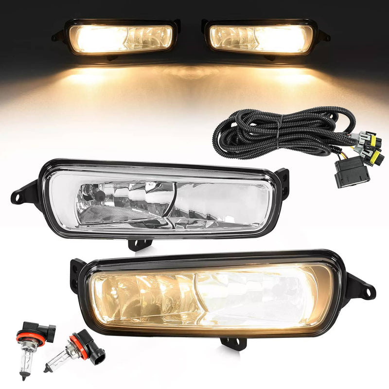 DURAFORCE Fog Lights W/Bulb Clear Lens for Ford Transit 2020-2026 Focus 2015-18 LH&RH Pair