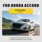 DURAFORCE Front Left & Right Side Inner Fender Liner for Honda Accord Sedan 2018-2022