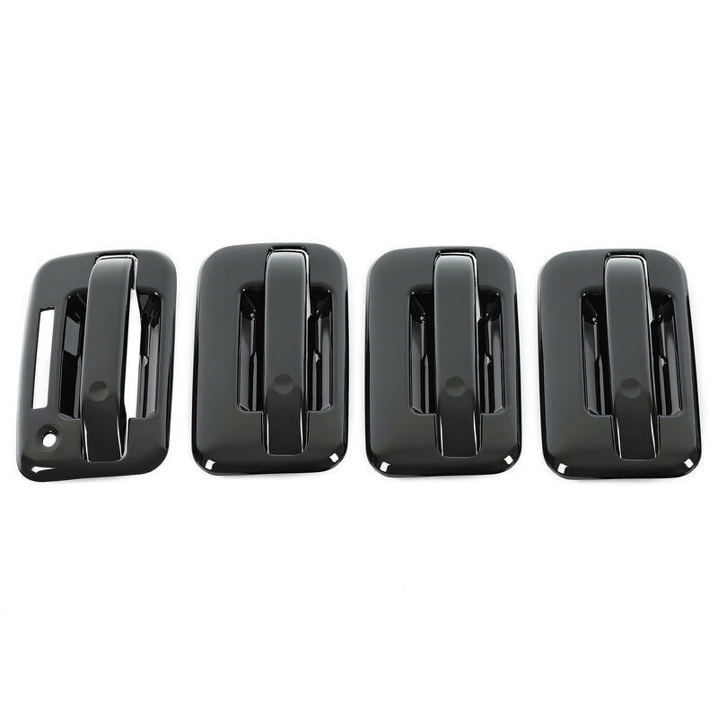 Black Painted Door Handle Covers with Keypad for Ford F150 Crew Cab 2004-2014