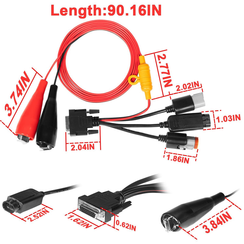 493033 3-Pin Deutsch 2-Pin Adapter for Nexiq USB Link 2&3 for Cummins J1939