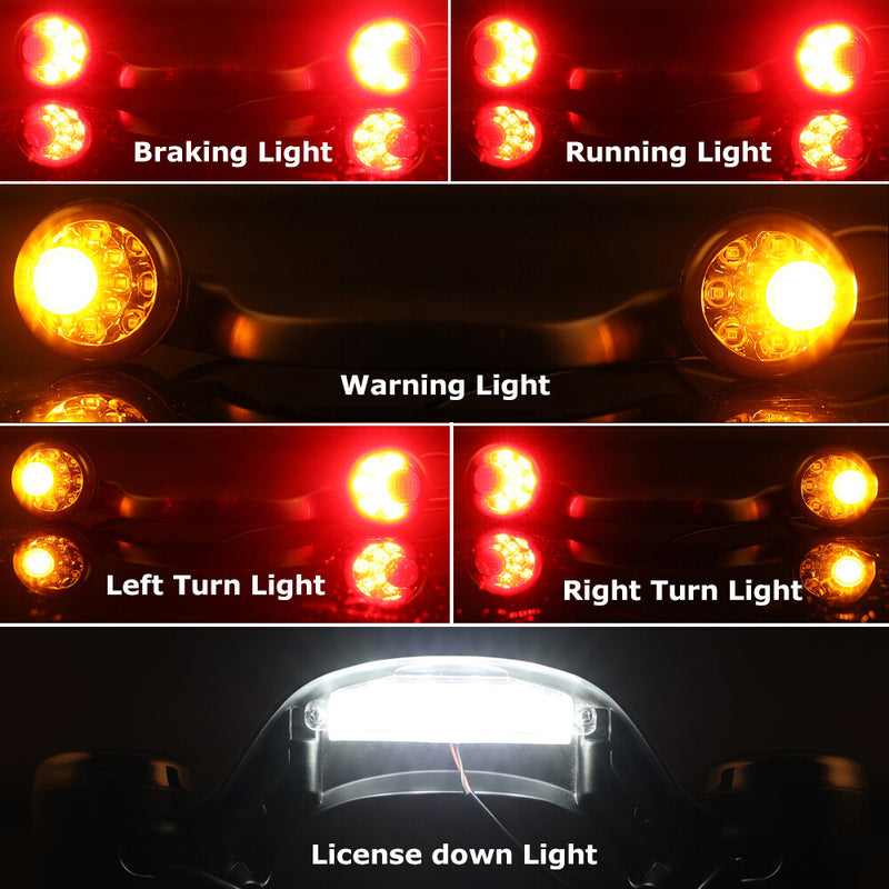 Rear Turn Signal Brake Light Bar for Harley Street Glide Road Glide 10-23