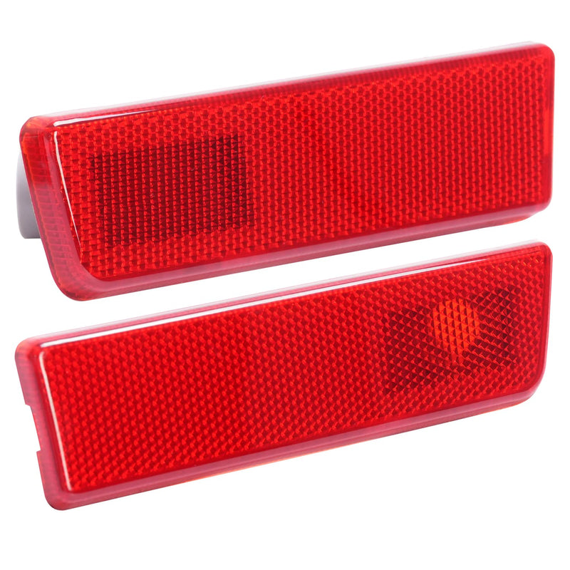 DURAFORCE Rear Red Bumper Side Marker Lights Lamp Reflector for Ford Transit Connect 10-13