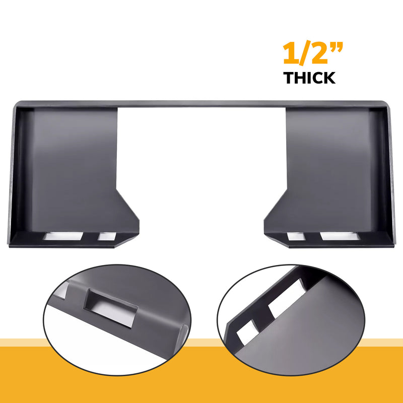 1/2" Hollow Mount Plate for Bobcat Kubota Skid Steer Loader Attachment Adapter