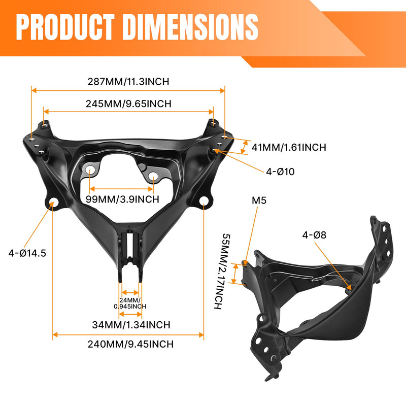 Upper Headlight Fairing Stay Bracket for Suzuki GSXR600 GSXR750 2008-2010
