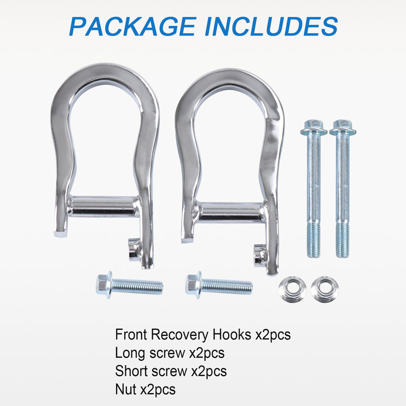 84072462 Chrome Tow Hooks Kit for GM Chevrolet Silverado Sierra 1500 07-19