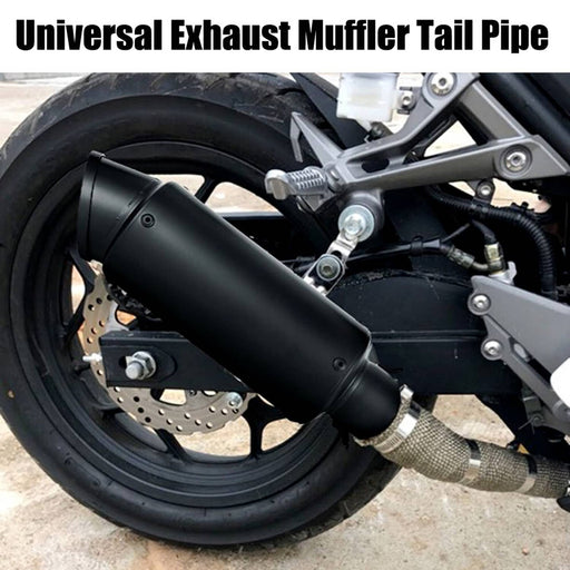 DURAFORCE Universal Motorcycle Exhaust Muffler Tail Pipe Slip On DB Killer Black