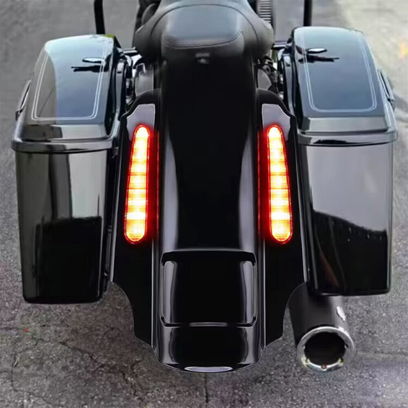 LED 4" Extended Rear Fender for Harley Street Road Glide CVO Style 1993-2008