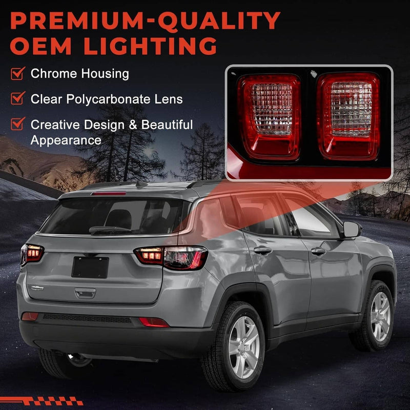 Inner Halogen Tail Light Right Side for Jeep Compass 2017-2026 Aftermarket