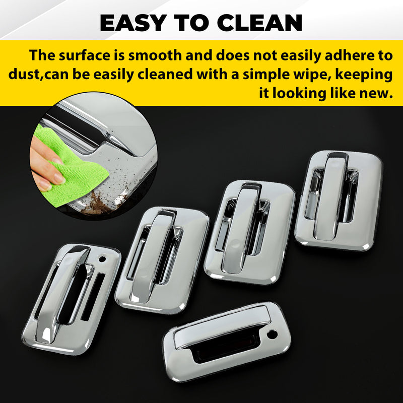 Chrome Door Handle Tailgate Covers With Keypad for Ford F150 2004-2014 4 Door