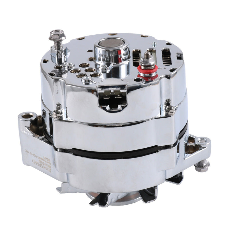 ADR0335-C Chrome Alternator for SBC BBC Chevy GM 1 Wire Street Rod High Output