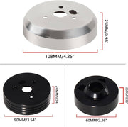 DURAFORCE 5 & 6 Hole Steering Wheel Hub Adapter for Chevy Flaming River Ididit GM Polished