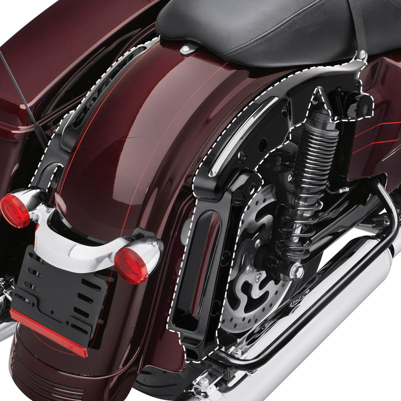 Black Rear Fender Support Bracket for Harley Touring Road Glide 2014-2024