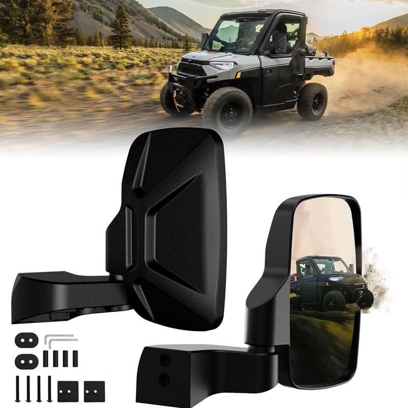 For Polaris Ranger 1000 Crew XP SP 570 UTV Side View Mirrors Door Mounted Pair