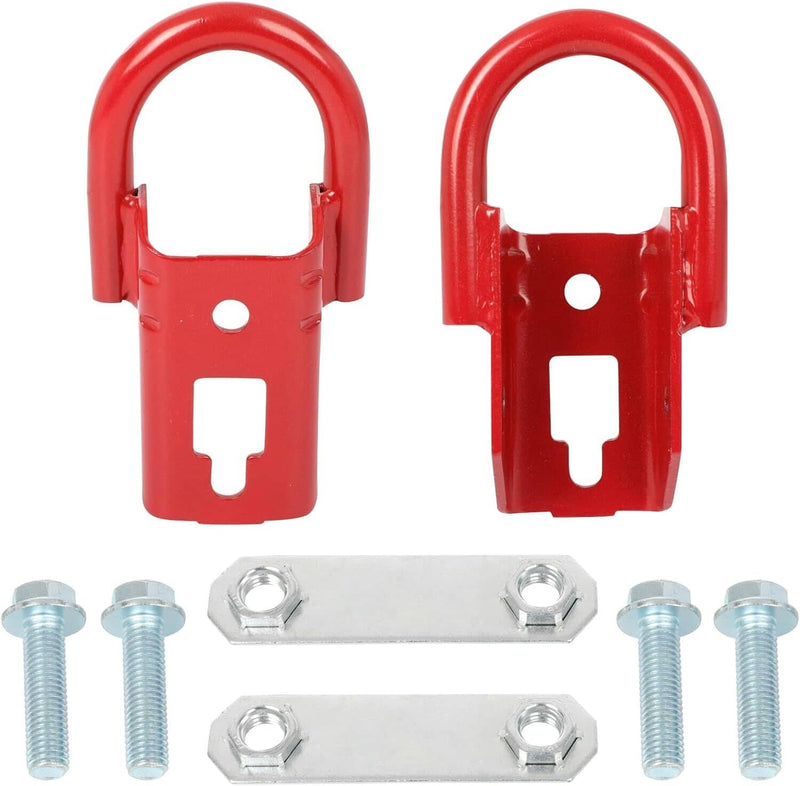 2Pcs Front Tow Hooks Hardware FL3Z17N808A for Ford F-150 2009-2019 Red