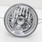 DURAFORCE 7" Round Halo LED Headlights White Clear for 1975-1978 for GMC C15 C25 C35