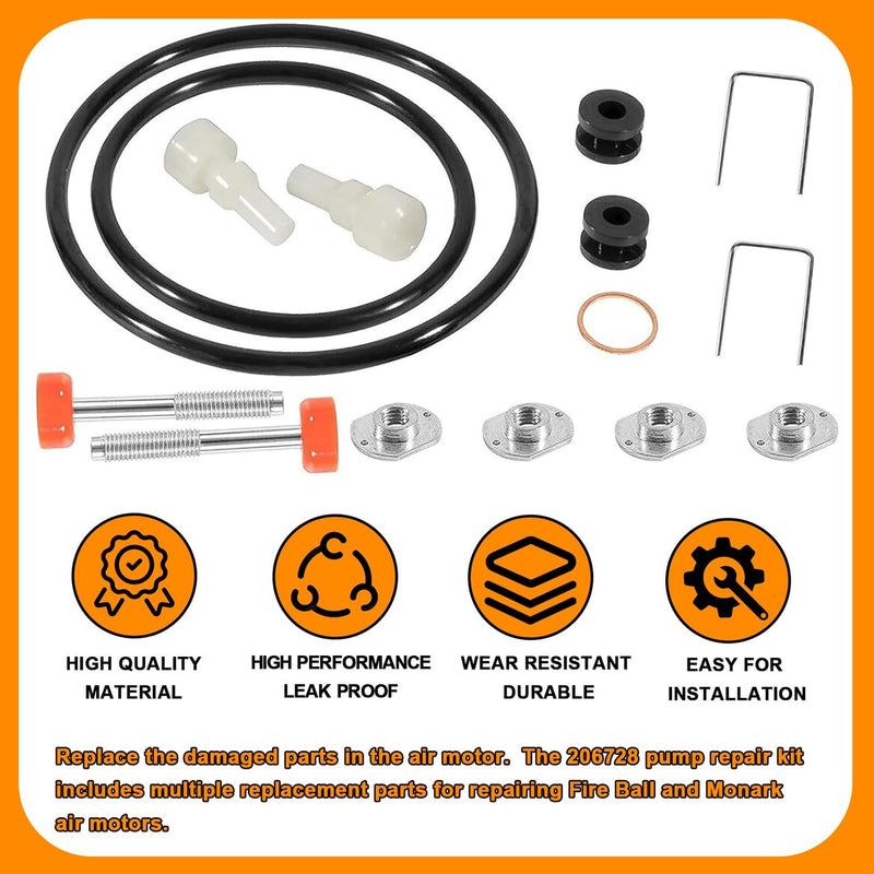 206728 206-728 Air Motor Repair Kit for Graco Fireball Monark Pumps