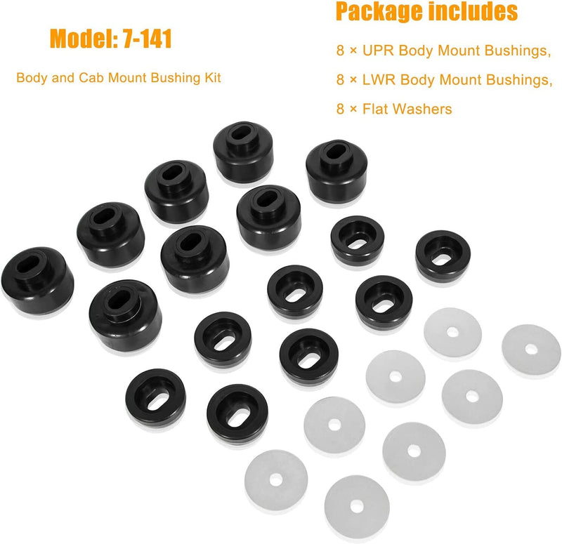7-141 Body & Cab Mount Bushing Kit for Silverado Sierra 1500 2500 2WD/4WD 99-14