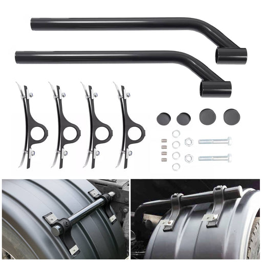 DURAFORCE 8591000 Fender Mounting Bracket Kit for Semi Truck Universal Black Steel