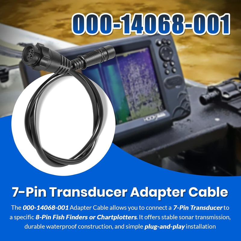 000-14068-001 7-Pin Transducer Adapter Cable for Lowrance Hook² Reveal Cruise