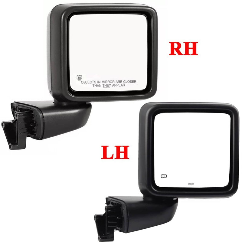 Pair Left & Right Power Heated Mirror for 2018-2024 Jeep Gladiator Wrangler JL