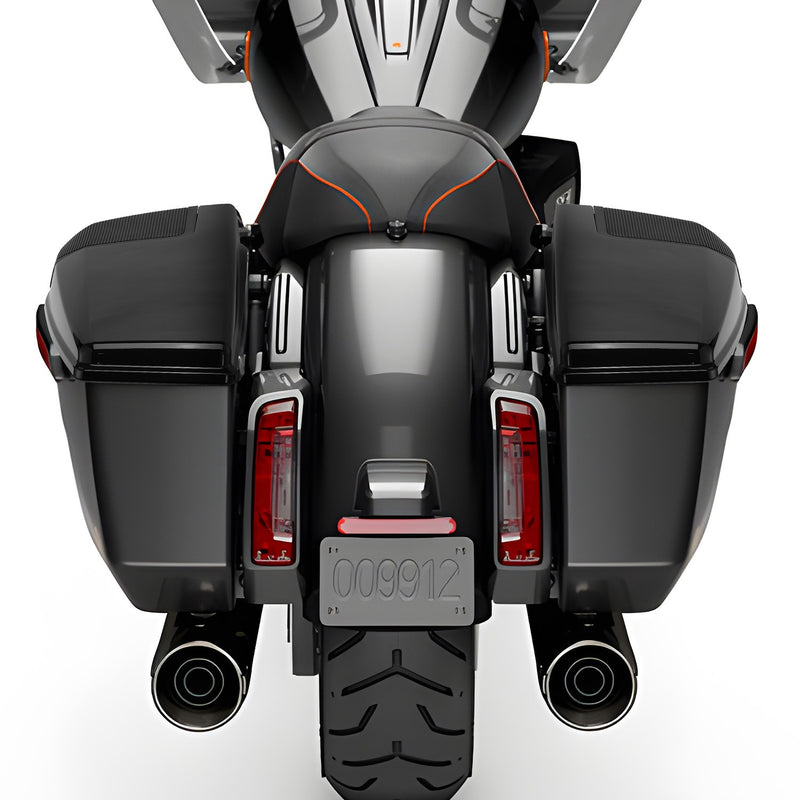 Vivid Black Saddlebag Speaker Lids for Harley Road Glide 2024-up