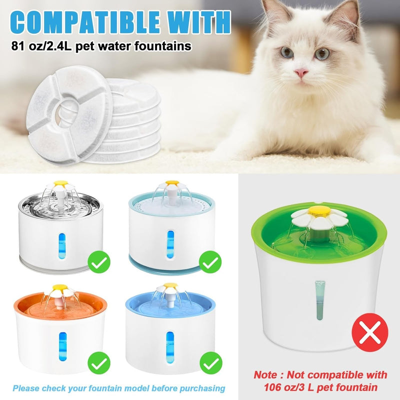 12x Pet Water Fountain Replacement Filters for Catit Cat Dog Drinking Flower