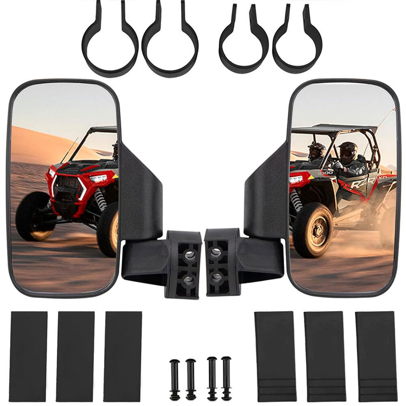 1.75"-2" Roll Bar Side Mirrors for Polaris Ranger RZR S XP Crew 570 800 900 1000