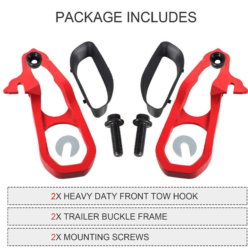 Front LH RH Tow Hooks Hardware for Dodge Ram 1500 DT 2019-2022 Heavy Duty