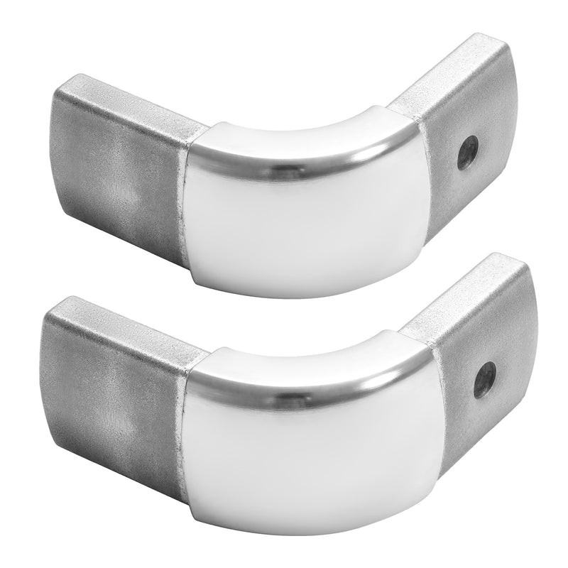 90 Degree Aluminum Arm Corner Joint for Dump Truck Tarp System Silver Pair