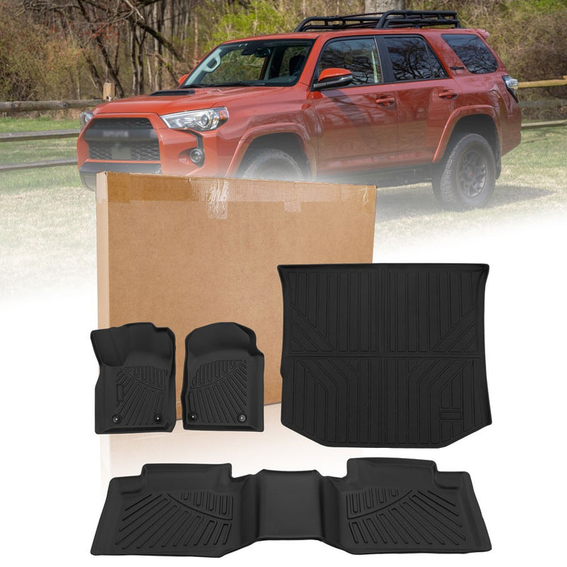 Front Rear Floor Mats Cargo Liner for Toyota 4Runner 2013-2024 All Weather