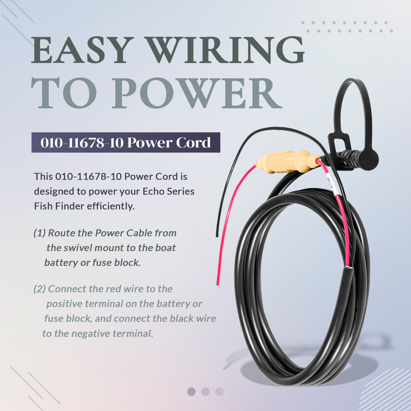 010-11678-10 Echo Series Power Cable 6 ft 4-Pin Replacement for Garmin