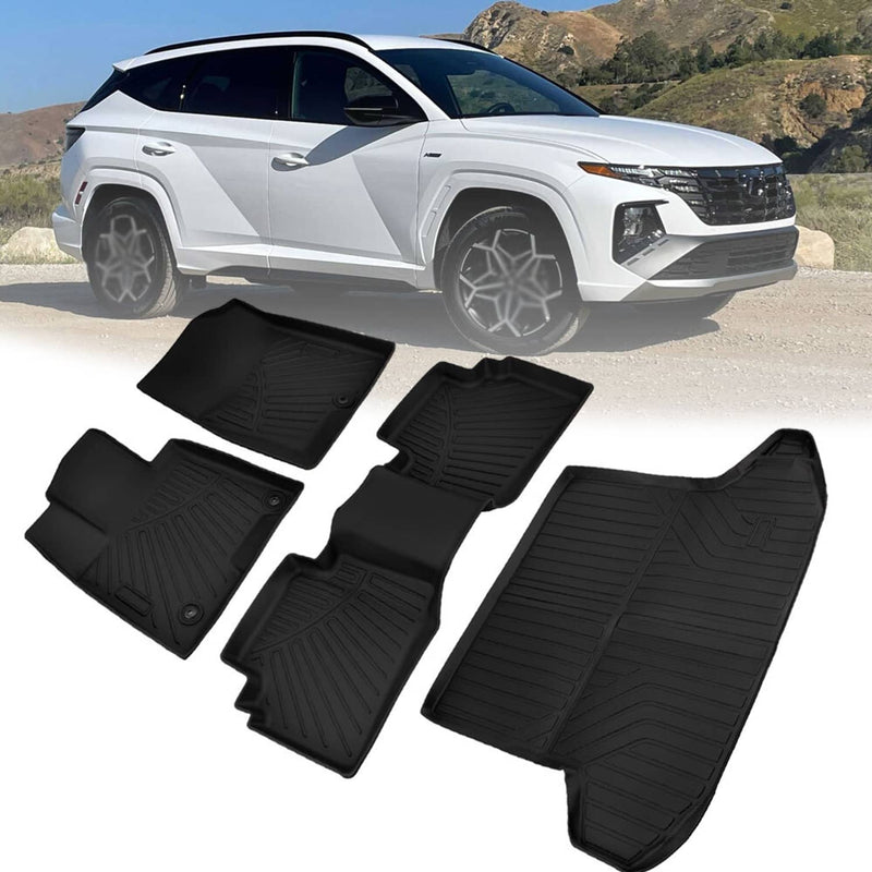 Floor Mats & Trunk Mat for 2022 2023 2024 2025 Hyundai Tucson TPE All-Weather US