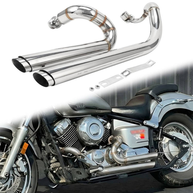 Shortshots Staggered Exhaust Pipes System for Yamaha XVS650 Vstar 650 XVS400