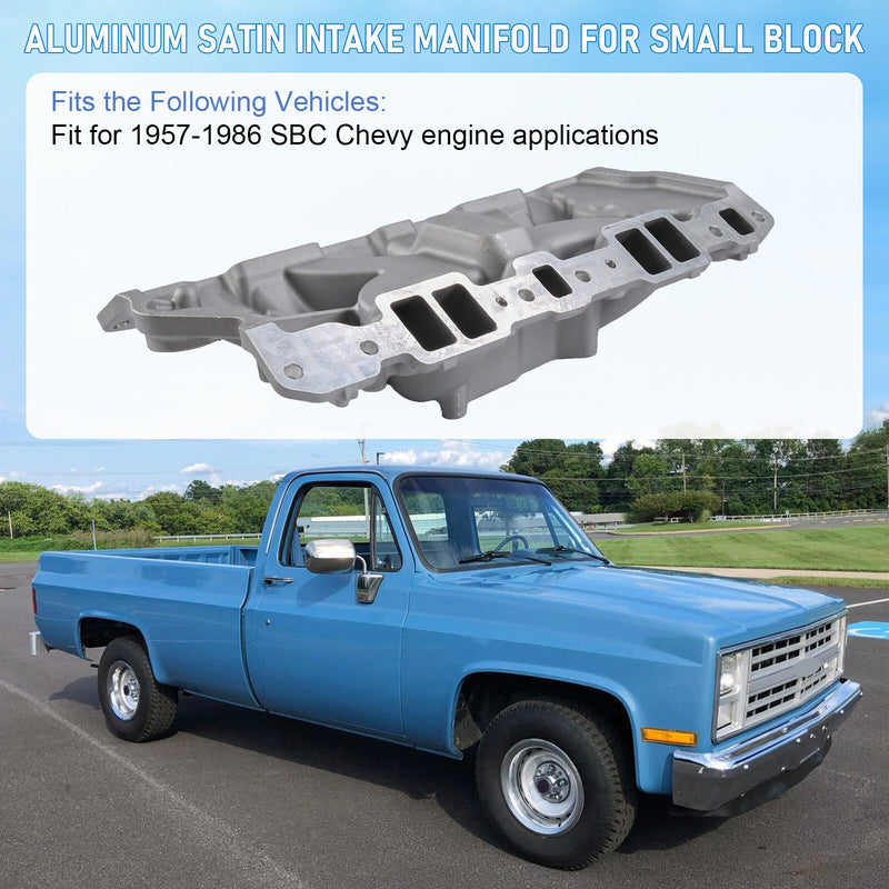Dual Plane Intake Manifold for Chevy SBC 350 400 Small Block 1957-1995