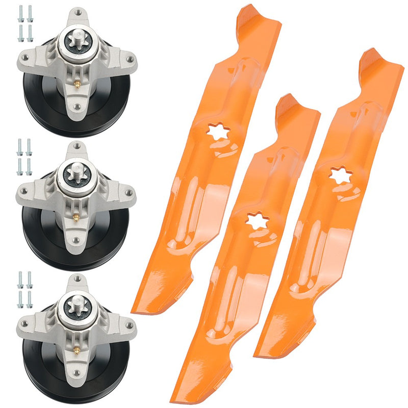 618-04125 50 Inch Deck Spindle Blade Kit for Troy Bilt RZT 50 Mustang XP