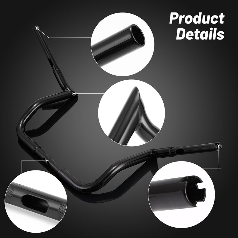 12 Rise Meathook Bagger Ape Handlebar for 1986-UP Harley Touring FLH FLHX