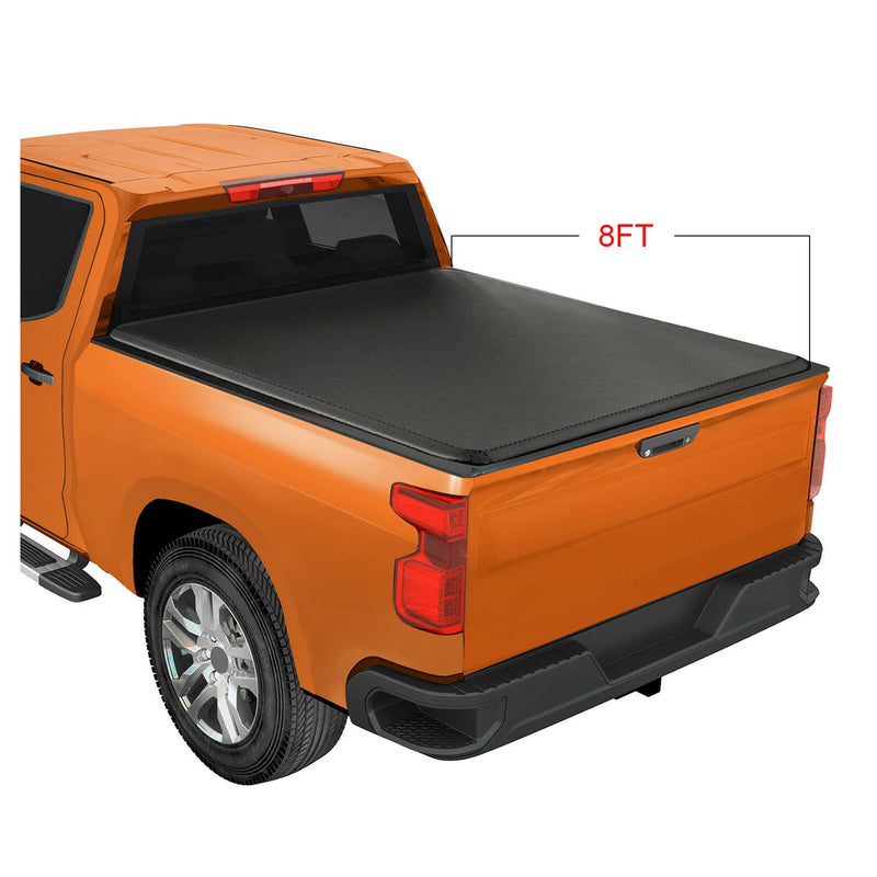 8FT Roll Up Truck Bed Tonneau Cover for 1988-2007 Chevy Silverado GMC Sierra