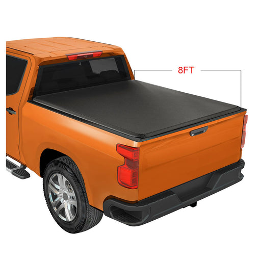 DURAFORCE 8FT Roll Up Truck Bed Tonneau Cover for 1988-2007 Chevy Silverado GMC Sierra