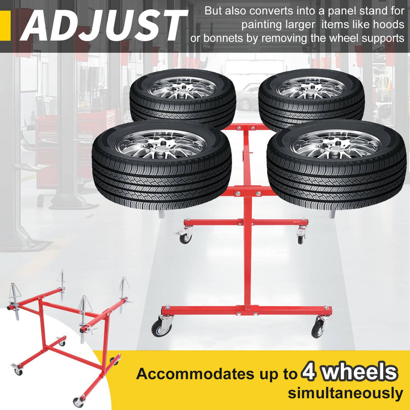 DURAFORCE Rotating Portable Wheel Paint Stand Rim Painting Rack Holder Drying Repair