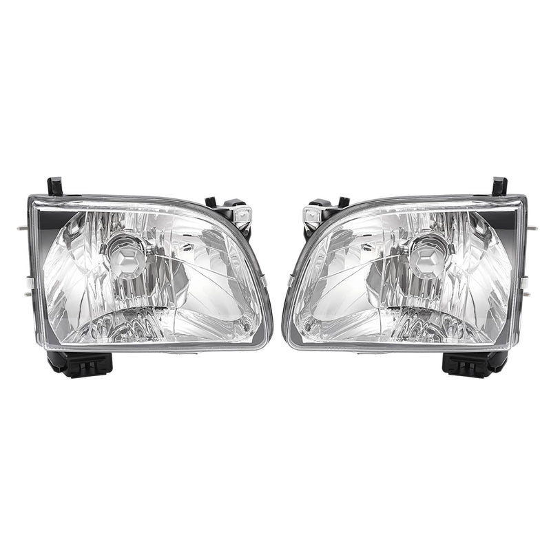 DURAFORCE White Headlights & Black Corner Light for Toyota Tacoma 2001 2002 2003 2004 4Pcs