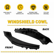 DURAFORCE For 2013-2019 Nissan Sentra Front Windshield Wiper Side Cowl Extension Cover 2PC