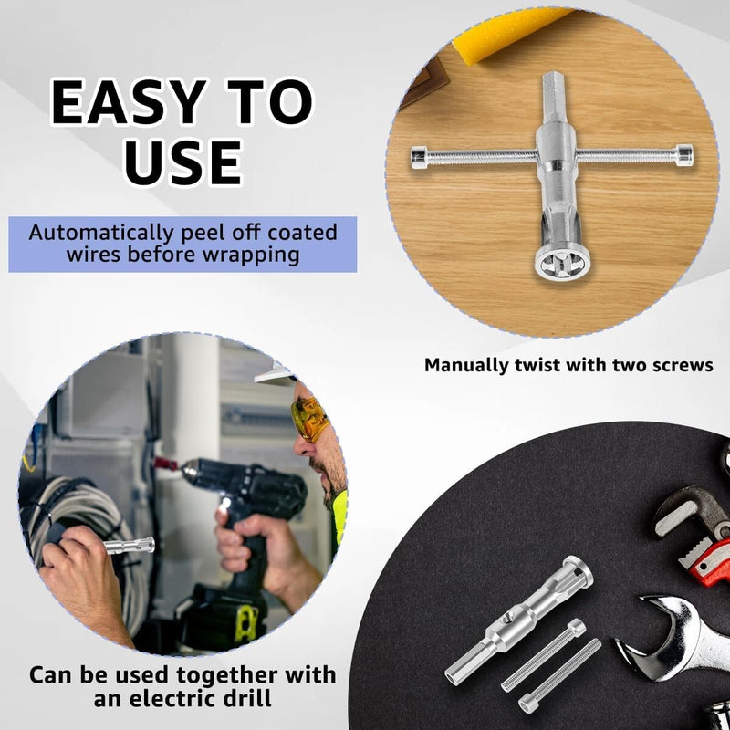 Electrical Drill Manual Wire Stripper Cable Nut Twister Precision Wire 2 in 1