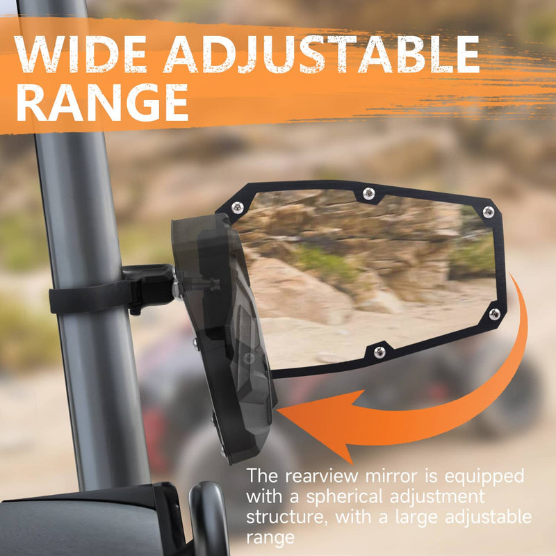 UTV Side Mirrors Set for Polaris RZR Can Am Maverick Honda Pioneer SXS 1.5"-2