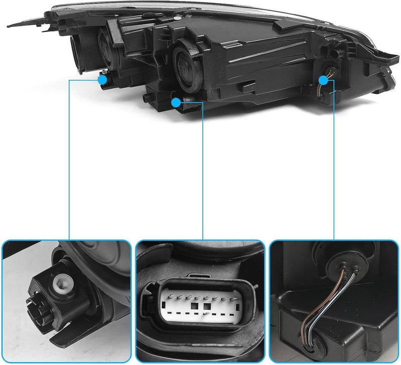 Left Driver Side Halogen Headlight Assy w/Bulb for Ford Escape 2020 2021 2022