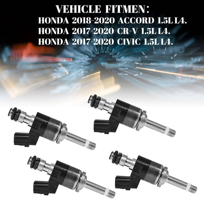 16010-5PA-305 Fuel Injectors for Honda Accord CR-V Civic 1.5L 2016-2021 4x